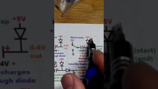 2nd Charge Pump Capacitor Voltage Doubler Minus Diode Drops Demo Circuit electronics howto diy [upl. by Alial29]