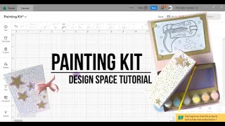 Painting Kit SVG Template 3D Paper Craft Design Space Tutorial for Party Favors [upl. by Xuaeb648]