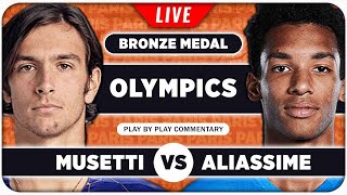 MUSETTI vs AUGER ALIASSIME • Paris Olympics 2024 Final • LIVE Tennis Play by Play Stream [upl. by Ariem]