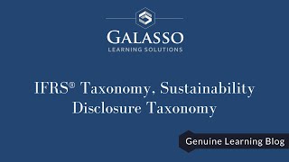 IFRS® Taxonomy Sustainability Disclosure Taxonomy [upl. by Dolly175]