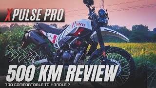 Hero Xpulse 200 4V Pro First 500km Review  My Roadtrip Experiencexpulse200 xpulse210 [upl. by Elleiand582]