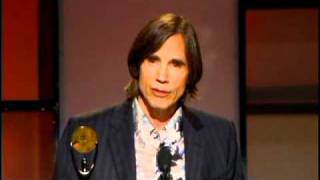 Jackson Browne accepts award Rock and Roll Hall of Fame inductions 2004 [upl. by Risser]