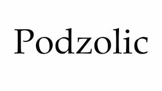 How to Pronounce Podzolic [upl. by Marquez]