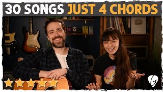 Top 30 Easy Guitar Songs  ONLY 4 Chords G Em C D [upl. by Mccurdy622]