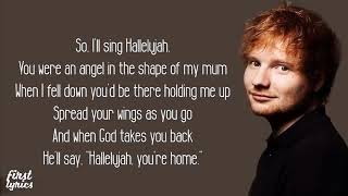 Ed Sheeran  Supermarket Flowers  Lyrics [upl. by Pulchia]