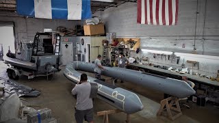 Military Rib Boat Retube Of a 730 Willard  How to Build Tube Special [upl. by Adla594]