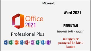 belajar ms word  part 64  menggeser paragraf ke kiri  kanan Indent left  right [upl. by Kellda184]