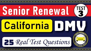 California DMV Written Test 2024  DMV Senior Written Test 2024  DMV Renewal For Seniors  Test 3 [upl. by Oswell675]