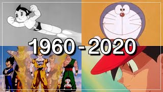 The Evolution of Anime Series 1960  2020  History of Anime through Openings [upl. by Aninad]