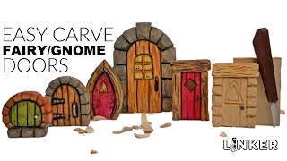 Easy To Carve FairyGnome Doors Full Woodcarving Tutorial [upl. by Ajnotal863]