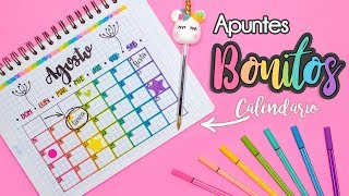 APUNTES BONITOS Calendario de Actividades REGRESOACLASES [upl. by Adamsun]