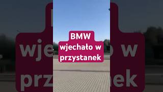 BMW wjechało w przystanek w Gliwicach [upl. by Atnauqal33]