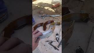 Mahindra Camper rear brake shoe change YouTube short video [upl. by Krahling]