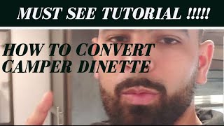 How to Convert a Camper Dinette into a Bed Is the Rv Dinette easy to convert to a bed [upl. by Ahola645]