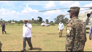 MUSEVENI lands in Tororo huge crowds welcome him ahead of PDM sensitization campaigns [upl. by Elletnwahs]