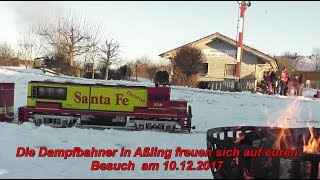 Trailer zum Nikolausdampf am 10122017 im Bahnpark Aßling [upl. by Lehacim]