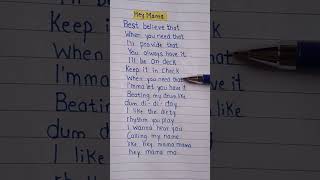 Hey Mama  David Guetta ft Nicki Minaj Bebe Rexha amp Afrojack  handwritten lyrics heymama lyrics [upl. by Abehs]