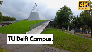 【4K UHD】Walk to Delft University of Technology Campus TU Delft ASMR [upl. by Kort283]