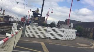 Downham Market Station Level Crossing Norfolk Sunday 02042017 [upl. by Radnaxela694]