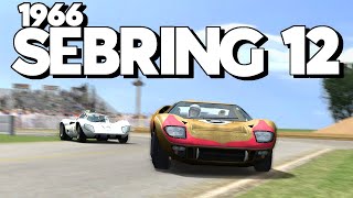 1966 12 Hours of Sebring  World Sportscar Championship R2  GTR2  1966 Series 13 [upl. by Lennaj]