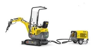 Wacker Neuson dual power Emission free work miniexcavator clean air [upl. by Barcot73]