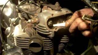 Setting tappets valve clearances on my 73Bonnie [upl. by Lleznov]