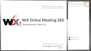 WiX Online Meeting 283 [upl. by Bower]