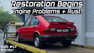 Alfa Romeo Alfasud 15 Restoration  Engine Issue and RUST  EvoMalaysiacom [upl. by Mcquoid]