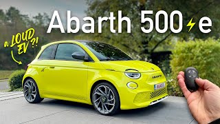 2024 Abarth 500e 155 hp  LOUDEST EV ever [upl. by Nikolos]