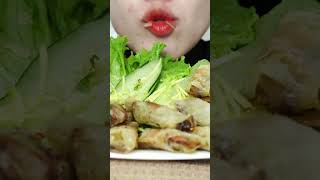 Mukbang spring rolls are super crispy3 mukbang asmr food crispy shorts [upl. by Stutsman]