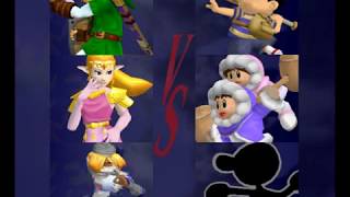 Super Smash Bros Melee CPU Triples Tournament  Losers Bracket  Team Link vs Team Ness [upl. by Sainana272]