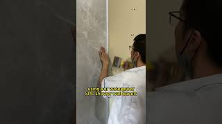 Lowcost bathroom renovation solution waterproof SPC bathroom wall panels [upl. by Odirfliw]