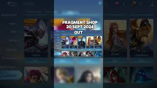 Update Fragment Shop 20 September 2024 mobilelegends [upl. by Auhsaj]