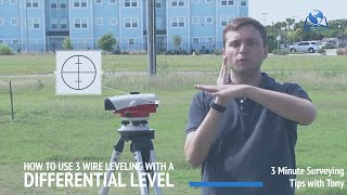 How to use 3 Wire Leveling with a Differential Level  3 Minute Surveying Tips with Tony [upl. by Elin]