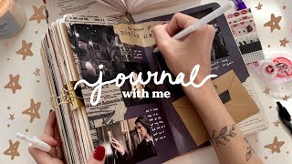 relaxing journal with me ☁️ the picture of dorian gray spread  real asmr journaling sounds  music [upl. by Utham]