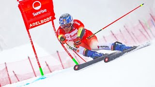 Marco ODERMATT  Winner  Giant Slalom Run 1  Adelboden SUI  2024 [upl. by Norehs]