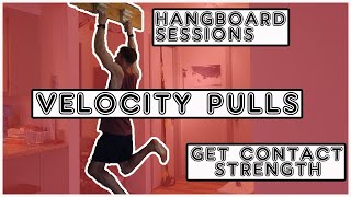 Velocity Pulls  how to train contact strength for climbers on hangboards [upl. by Nosam465]