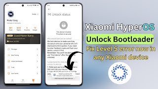 HyperOS  Unlock bootloader now 🔓 Fix Level 5 Mi Community error now 🔥 [upl. by Madigan]