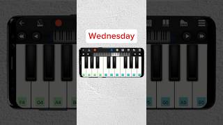 💥 Wednesday💥 song on mobile piano shots piano [upl. by Fineman578]