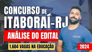 Concurso de Itaboraí RJ  Edital 012024  Análise do edital  História e Estatuto em breve [upl. by Aicelaf]