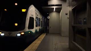 Sound Transit Link Light Rail 1 Line Late Evening Rush Action  Capitol Hill 5224 [upl. by Nageem235]