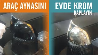 Araç aynalarınızı evde krom kaplayın Evde nikelaj kaplama car mirror chrome plated [upl. by Cranford]