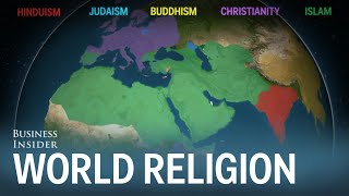 Animated map shows how religion spread around the world [upl. by Eraste287]