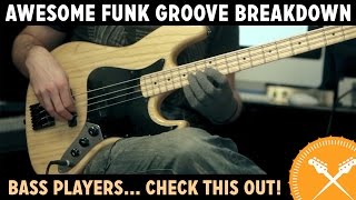 Awesome Funk Groove Breakdown  with Scotts Bass Lessons [upl. by Neitsirk]