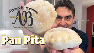 Pan Pita  La Mejor Receta para hacer pan Árabe en casa  Alvaro Barrientos Montero [upl. by Kimble]