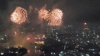 Endless Fireworks on New Years Eve 2023 in Manila  360° Rooftop View From Central Metro Manila [upl. by Rehoptsirhc]