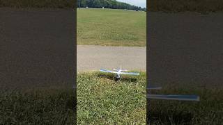 Taking off and landing Eflite UMX turbo timber evolution in crosswind viralvideo trending plane [upl. by Fillander]