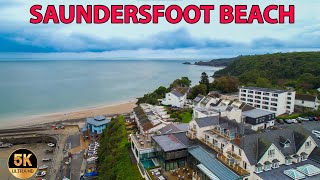 Saundersfoot Wisemans Bridge amp Amroth Beaches Pembrokeshire Aerial  Wales [upl. by Nangem]