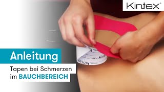 Tapen bei Schmerzen im Bauchbereich  Kintex® Anleitung zum Kinesiologie Tapen [upl. by Kassie]