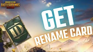 How to Get Rename Card in Pubg Mobile 2024 [upl. by John70]